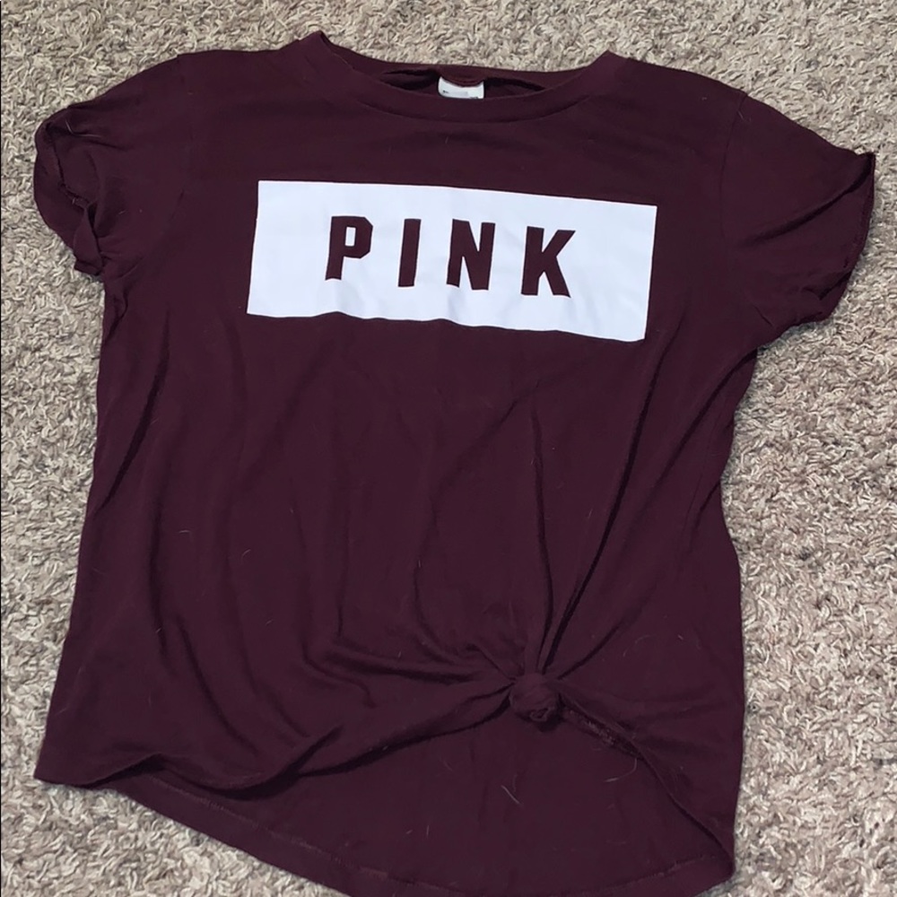 maroon pink top size small